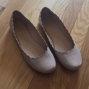Lauren Conrad tan flats 7.5